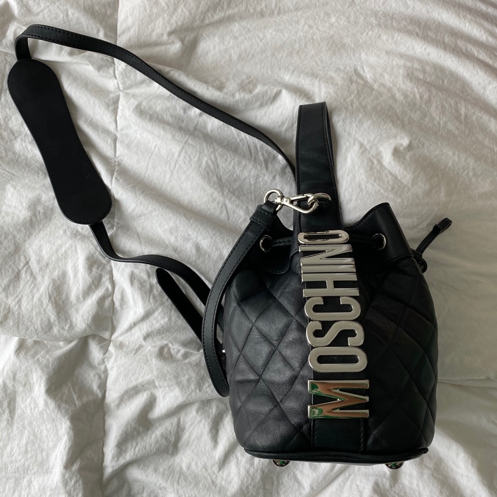 Moschino Leather Bucket Bag